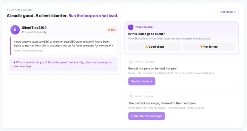 New in Buska: lead enrichment and a pipeline to work your leads